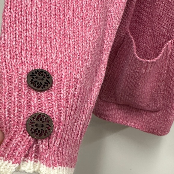 New Appleseeds pink Women's Sweater cardigan M - Picture 3 of 6